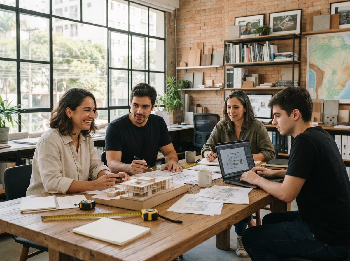 Solene Valimória — equipe analisando painéis de dados de mercado